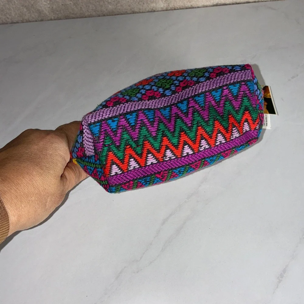 Precious Hands Multicolor Woven Pouch - Small - Artisan hand-woven
